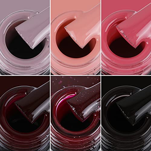 Gel Nagellack, Kastiny 9PCS Lila Rosa Weinrot Gel Nagellack UV Set, 1 Base Unterlack & 2 Top Überlack, Lange Andauernd… – Bild 3
