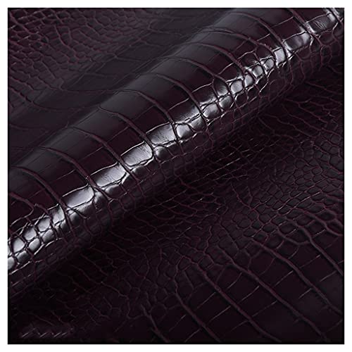 Tissu en similicuir PU crocodile caramel pour rénover un canapé