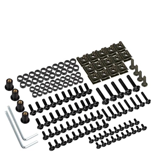 Boulons de carénage complets en finition noire pour moto CBR 900 et 929RR