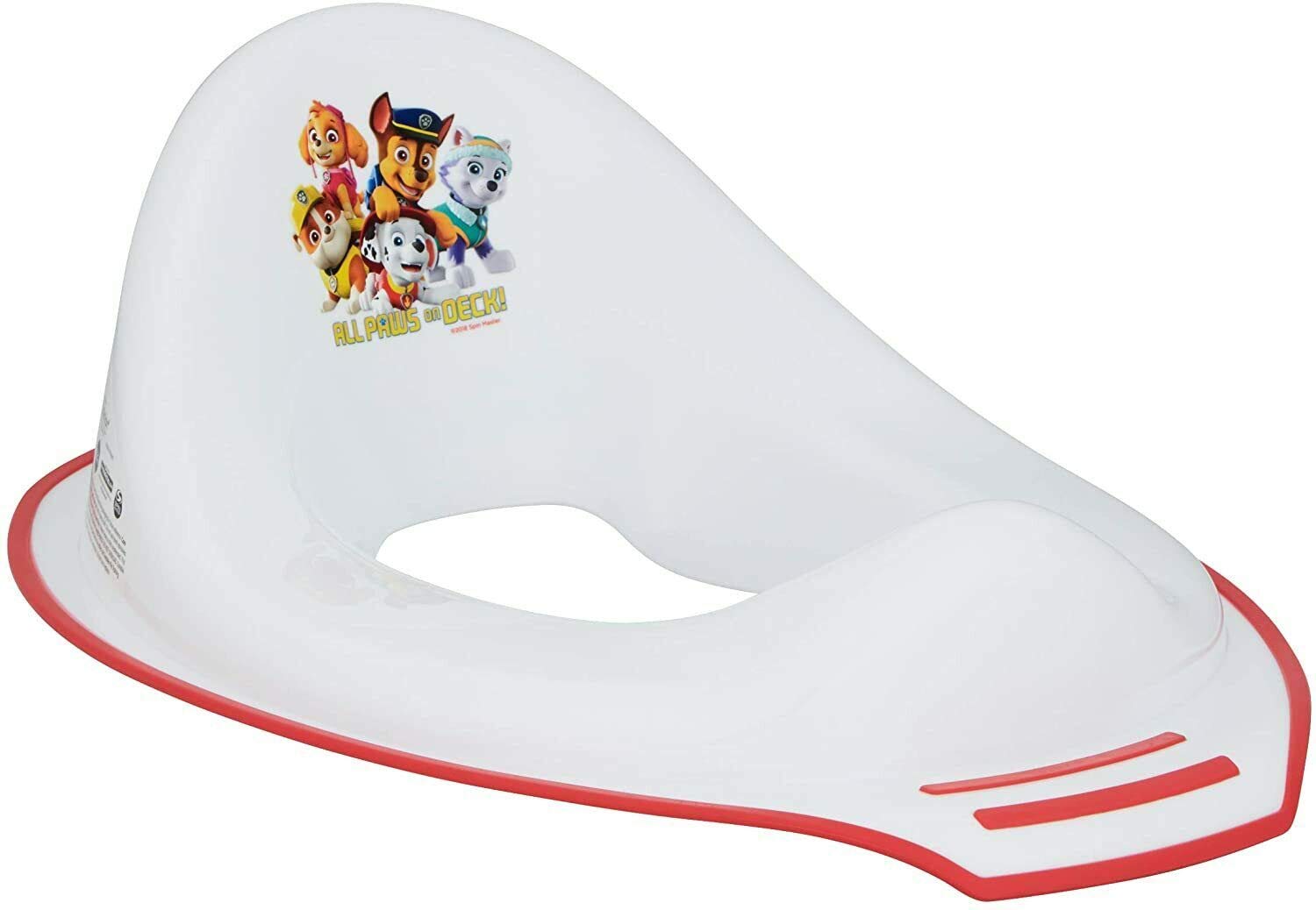 SRVertex PAW Patrol Toilet Training Seat for Toddlers Plastic Toilet Trainer Ring with Non Slip Feet, Wipe Clean Size-41.5cm (Red)