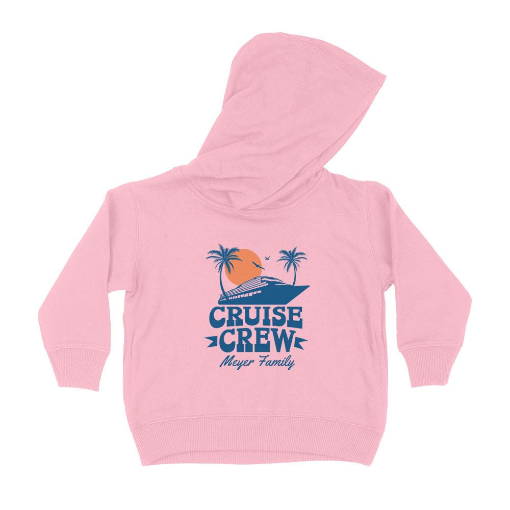Cruise Crew Meyer Family Kids Hoodie Sweatshirt Toddler 2T Light Pink