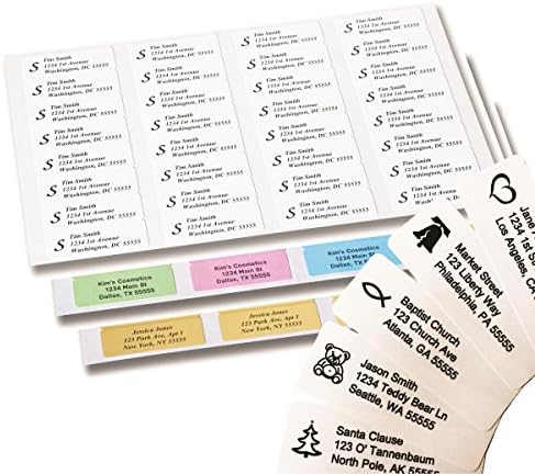 Return Address Labels - 500 Personalized Labels on Sheets (White)