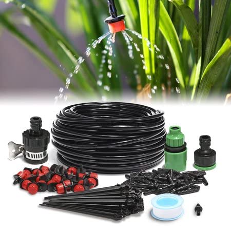 Image of JERN Micro Drip Irrigation System for 20 Plants, Self Automatic Watering Garden Hose Kits With Adjustable Dripper