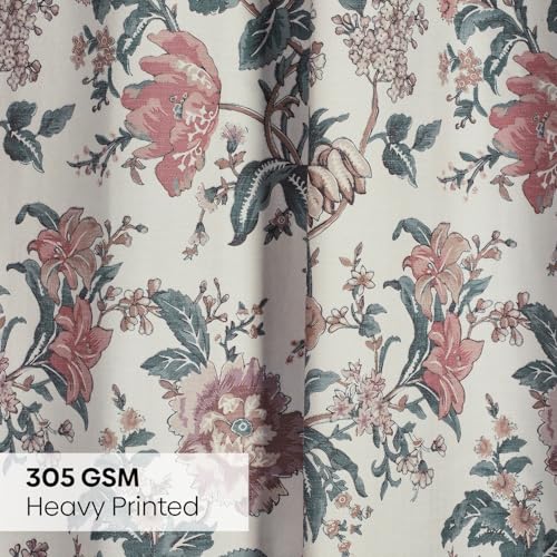 Image of haus & kinder Digital Printed Cotton Window Curtain 5 Feet Long Pack of 1 Window Curtain, 5 Feet Curtain for Window (Canyon Bloom, Multi 130x152 CM)