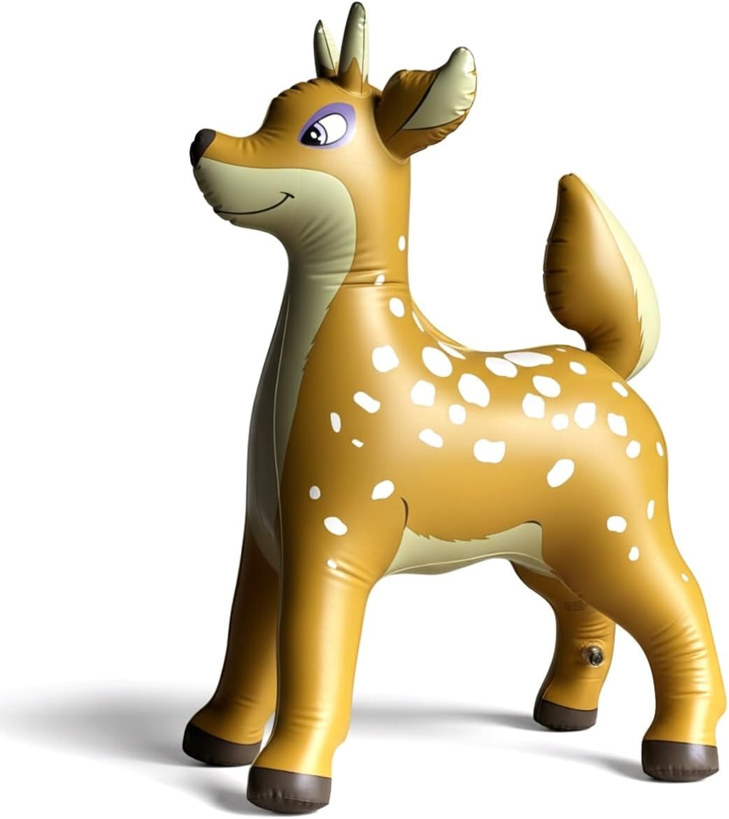 - Jet Creations 36" Inflatable Christmas Deer – Large Blow-Up Reindeer Toy, Party Decoration, Birthday Prop, Holiday Yard Décor