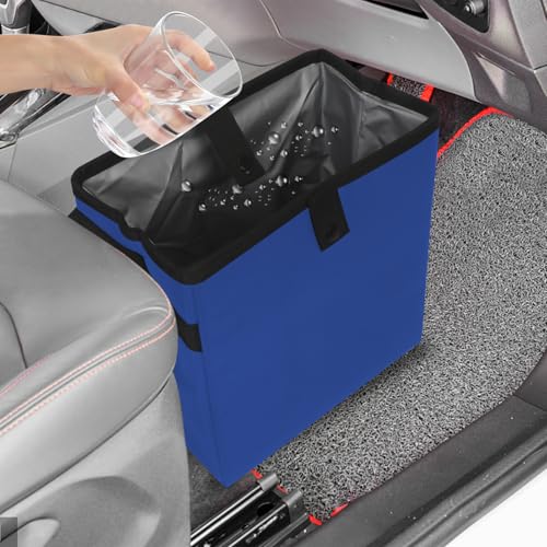 Image of Homelove Car Trash Can, Leak-Proof Waterproof Trash Bin Collapsible Portable Auto Garbage Bag Large Capacity Trashcan Storage Bag Multipurpose Car Organizer Hanging (Blue)