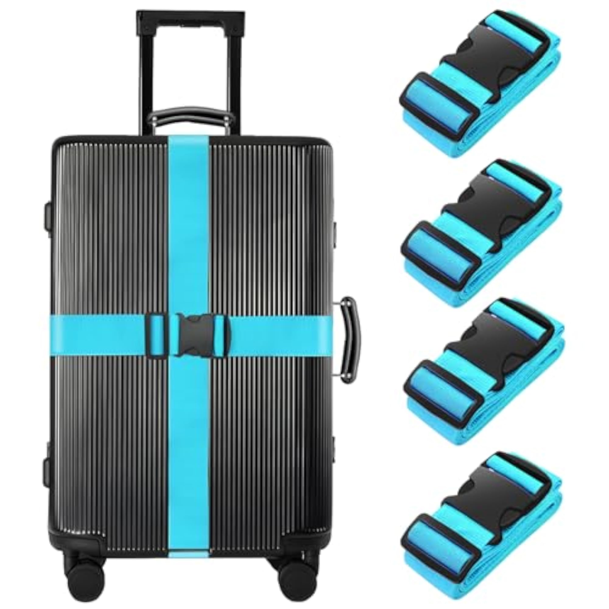 Adjustable Luggage Straps for Suitcases, Travel Essential