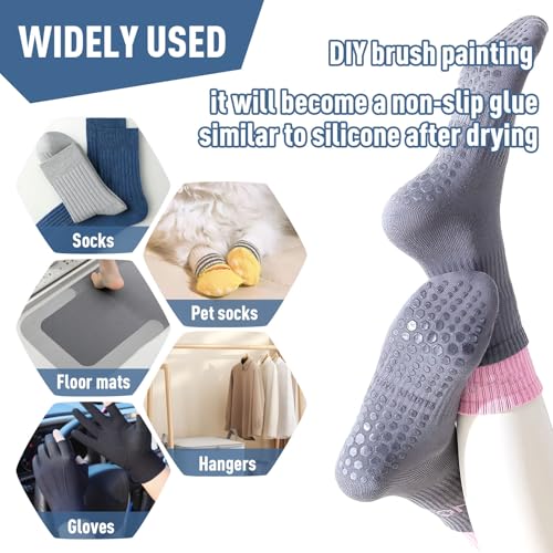 INNOVAYOU Sock Stop 100ml, Durchsichtig Wasserfest Waschbar Socken Stopper Flüssigkeit, für Socken, Fußmatten und Decken