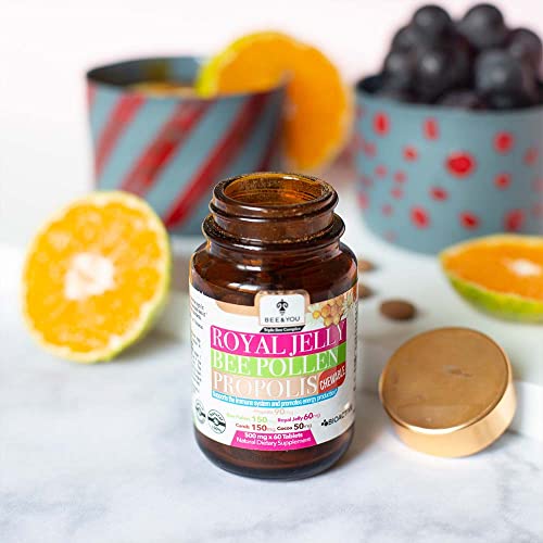 image for BEE & YOU BEE and You Royal Jelly + Propolis + Bee Pollen Chewable Tab