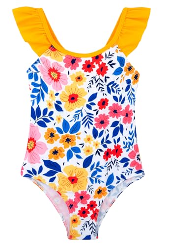 DAXIANG Girls Ruffles One Piece Swimsuits Quick Dry Beach Sport Swimwear Toddler Kids Mermaid Unicorn Bathing Suit 4-10 Years