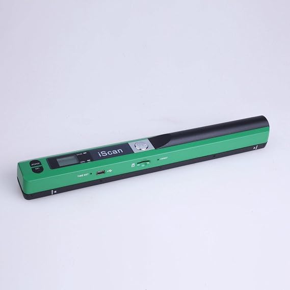 iScan Mini Handheld Portable Scanner 300/600/900DPI JEPG PDF Format Compact Green,255x28x25mm