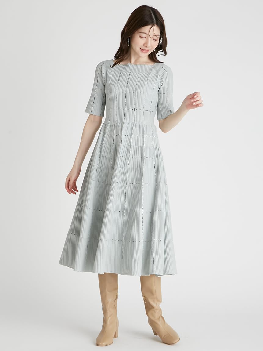 CELFORD ライトイエロースクエアネックドレス CELFORD ライトイエロースクエアネックドレス CELFORD ライトイエロー