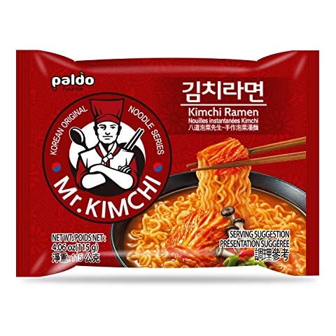 Paldo Fun & Yum Kimchi Ramen Instant Noodles with Soup, Kimchi Based Spicy Broth, Best Oriental Style, Original Korean Ramyun, Spicy Ramen Challenge, K-Food, 김치라면, Family Pack (115g x 16) Cover