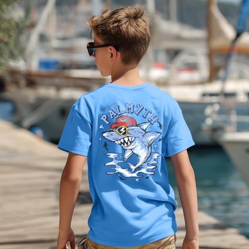 Image of Palmyth Boys Fishing Shirt Short Sleeve UPF 50+ Youth Performance T-Shirt