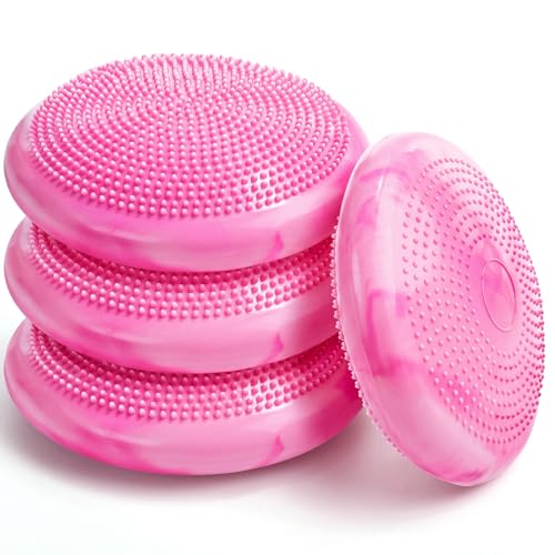 Image of Libima 4 Pcs Wiggle Seat for Kids Inflated Wobble Cushion | 13'' Sensory Flexible Seating for Classroom Elementary, Balance Disc for Student Adults Pet Training Office School Home Chair