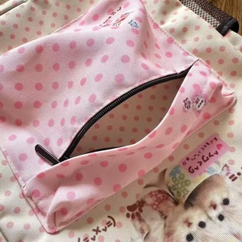 Cute Y2K Millennium Retro Backpack – Trendy Vintage Bookbag Aesthetic Kawaii Shoulder Bag 90s Pink Coquette Bag (Kitten)3