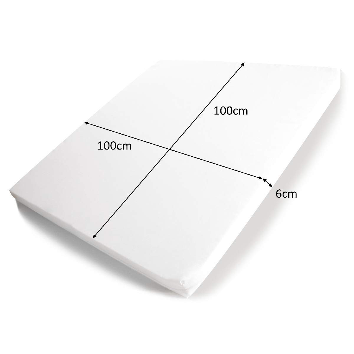 Laufgittereinlage 100x100 | Laufgittermatratze | Babymatratze Laufstall | Made in Germany | Ökotex 100 | Bezug waschbar 40 Grad | weiß