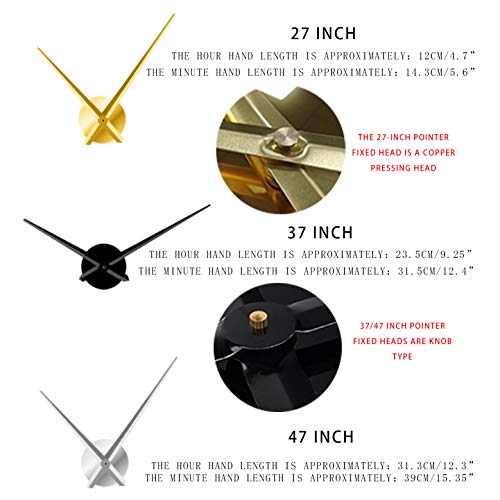 Horloge murale pattes de chien or 70cm pour déco originale - 6