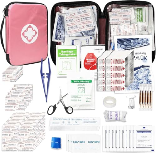 Image of 305Pcs Car First Aid Kit Refill Supplies for Business Home First Aid Emergency Kits for Office Business Compact Lovely Bag for Outdoor Activities Skating Boating