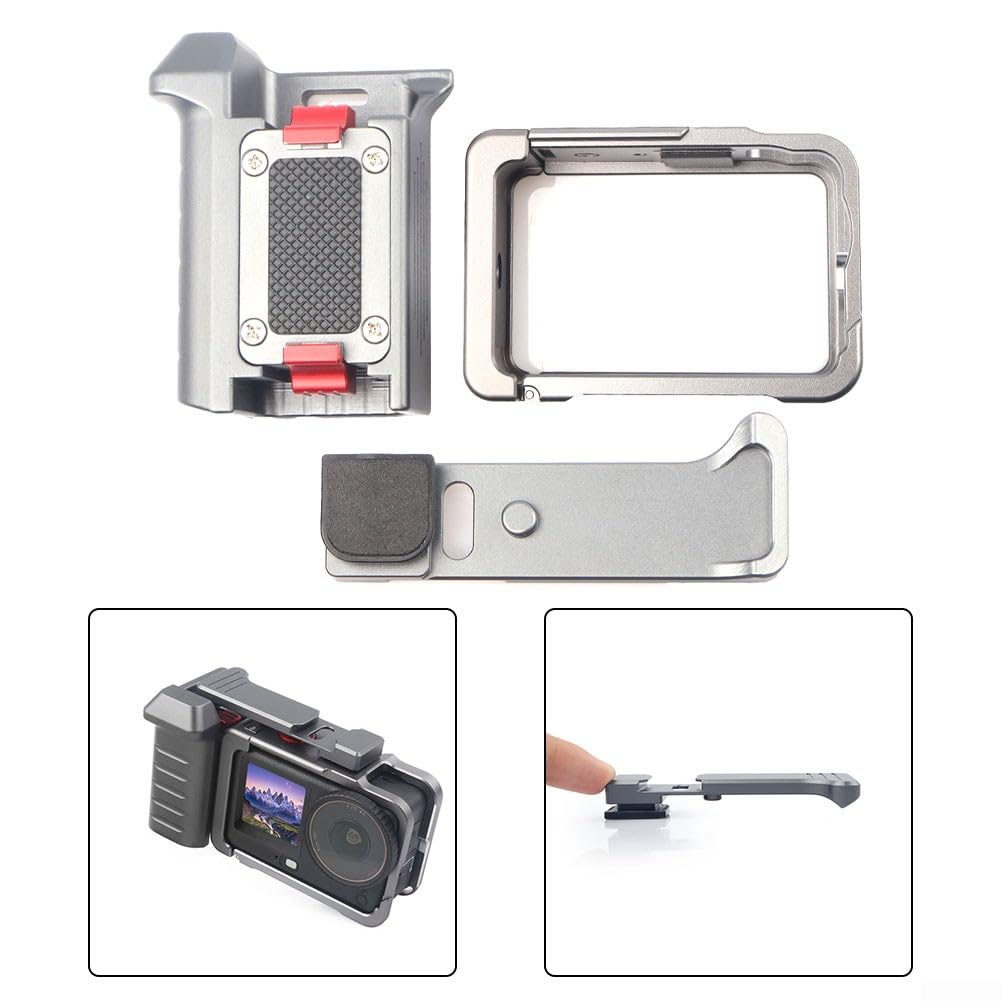 Zestaw uchwytów do DJI OsmoAction6 z materiałem ze stopu aluminium, magnetycznym szybkim zapięciem i uchwytem na zimną stopkę do użytku profesjonalnego