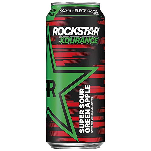 rockstar energy drink sour apple - Rockstar Xdurance Energy Drink,Super Sours Green Apple, 16fl.oz (Pack of 4)