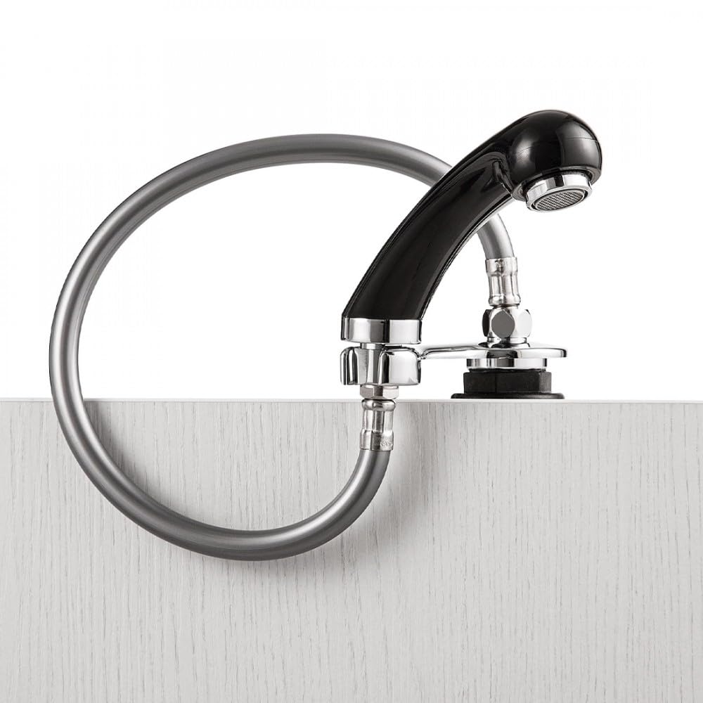 Xanitalia Doccetta Universale per Lavatesta Parrucchiere con Acqua Stop, Doccia Ottagonale, 1 Impostazione, Modern Style, Acciaio Inossidabile, Ottone, Plastica, Finitura Senza, A Ponte