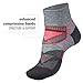 Balega Enduro V-Tech Quarter Socks For Men and Women (1 Pair) (2017 Model), Black/Heather Grey, X-Large