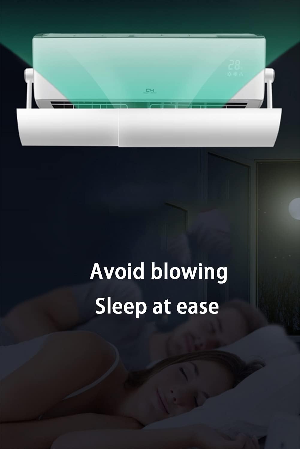 エアコンウインドディフレクター、格納式ウインドディフレクターホームオフィス使用抗直撃壁取り付けユニバーサルフロントガラス