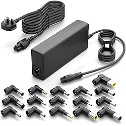 Cargador Portatil West 90W Universal Laptop Cargador Ordenador Portátil para DELL HP Acer ASUS Lenovo Samsung Toshiba portátil Chromebook Cable de Carga con 16 Puntas