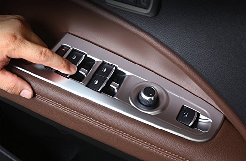 Interior Car Door Window Switch Button Frame Trim Cover 4pcs for Alfa Romeo Stelvio 949 2017-2019