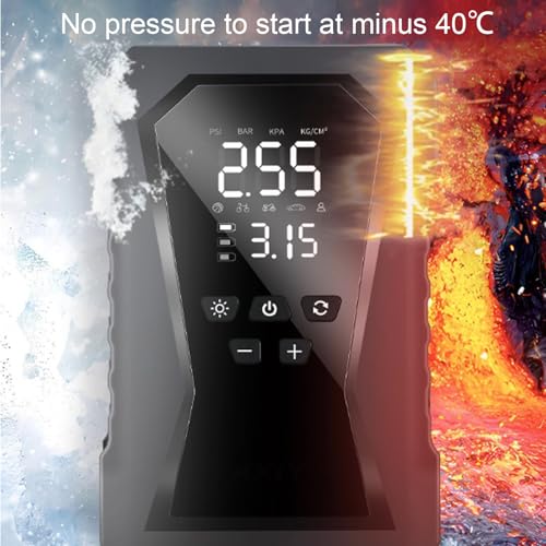 Compresor de aire con arrancador de coche 12V y pantalla digital inteligente de alta precisión 6
