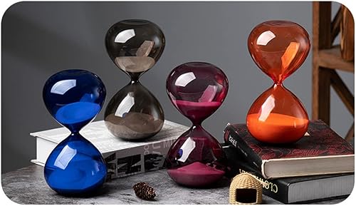 Miniatura 7 de Reloj de arena 30 minutos de arena temporizador azul oscuro, reloj de arena control de tiempo medición niños juegos herramientas oficina escritorio