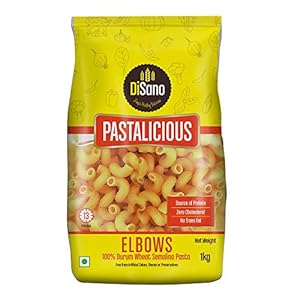 DiSano Pastalicious 100% Durum Wheat Macroni Pasta, Elbow, 1kg