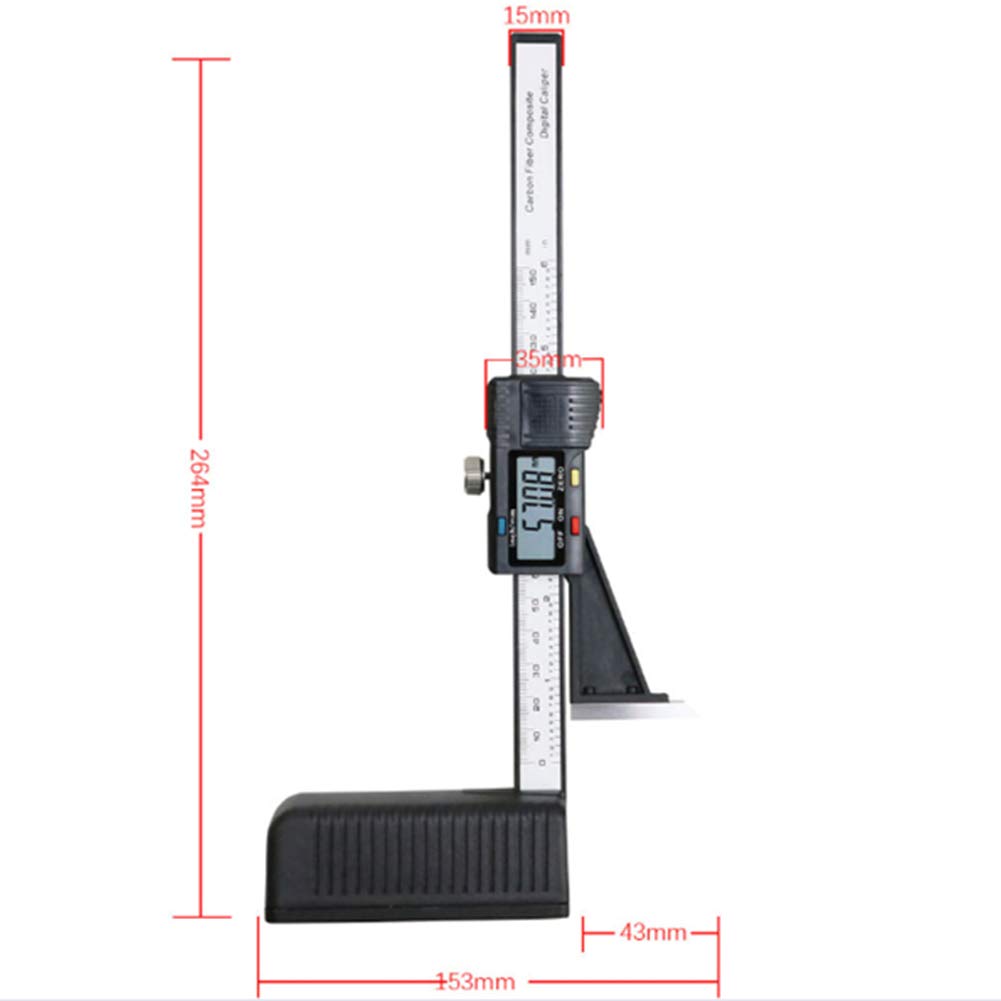 Trusquin, Électronique Numérique 0-150Mm Plastique Toise À Base Magnétique Pour Outil De Mesure Du Bois