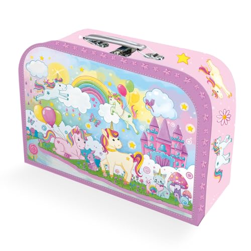 Trötsch Kinderkoffer groß Einhornwelt: Pappkoffer Reisekoffer Kinder...