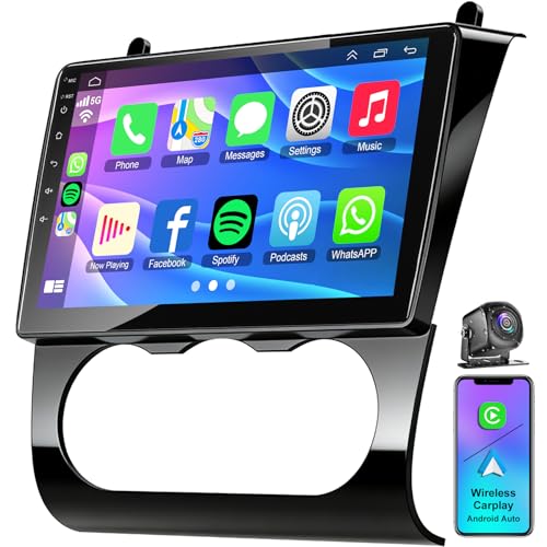 Car Radio for Nissan Altima 2008 2009 2010 2011 2012 Wireless Apple CarPlay Android Auto 9 Inch Touch Screen for Altima Android Head Unit BT WiFi GPS Navi FM DSP Mirror Link SWC Rear Camera