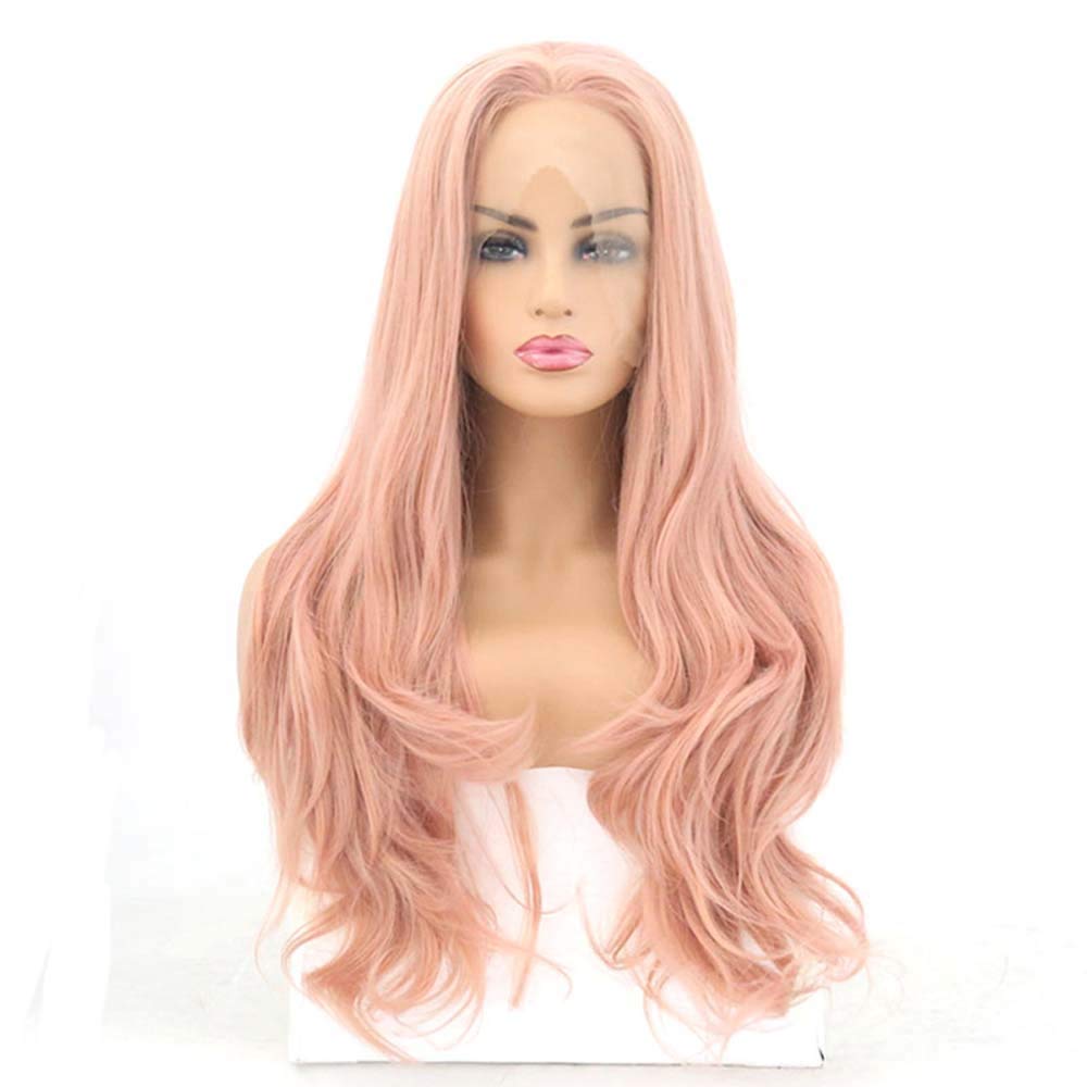 Perruque cheveux longs bouclés orange chaud légère pour changer de style sans chaleur