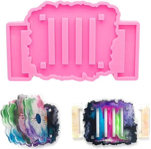 Miniatura 4 de Molde de silicona súper brillante para soporte de posavasos, manualidades, decoración, herramientas de fabricación, molde de resina de silicona apto