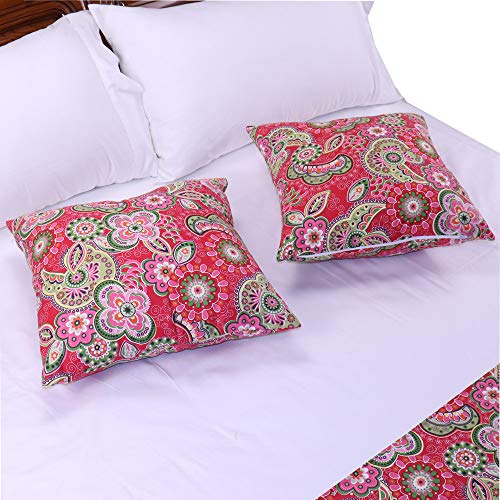 Yih Red Paisley Throw Pillow Covers 18 X 18 Inch, Pack Of 2 Decorative Square Pillow Covers Cushion Case For Sofa Bedroom Car #TOP5