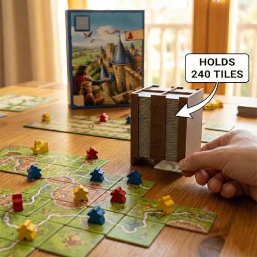 Dispensador Vertical para Fichas Compatible con Carcassonne miniatura 3