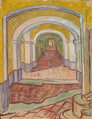 Toile Couloir de l'asile de Van Gogh, impression d'art 60x90cm