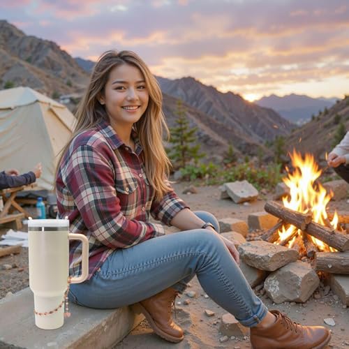 Tumbler Handle Bracelet with Bow Charm-Compatible for Stanley 40oz Cute Gifts for Best Friend Girlfriend Sister-Unique Friendship Gift4