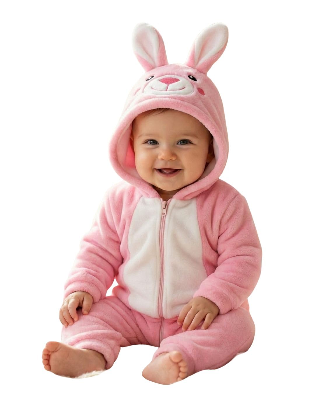 Unisex Baby Hooded Flannel Winter Jumpsuit Romper-image-29
