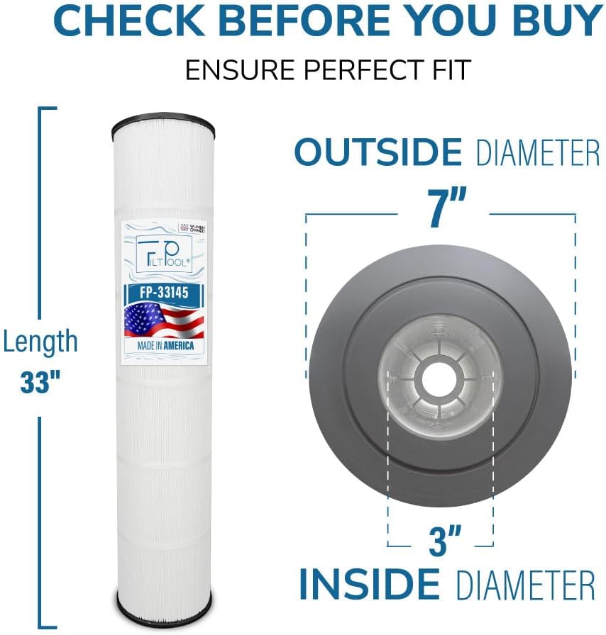 FP-33145- Pool Filter Cartridge 4-Pack for Jandy CL580 | Replaces R0357900 | High Capacity Filtration, Long Lasting Performance