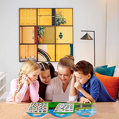 Reusable Sticker Books For Kids,Learning Toys For Toddlers 1-3,Vehicles&Dinosaurs Stickers Toys For 2 4 5 Year Old Boys,Christmas Birthday Gifts For Boys Age 2-5 Year Old #TOP2