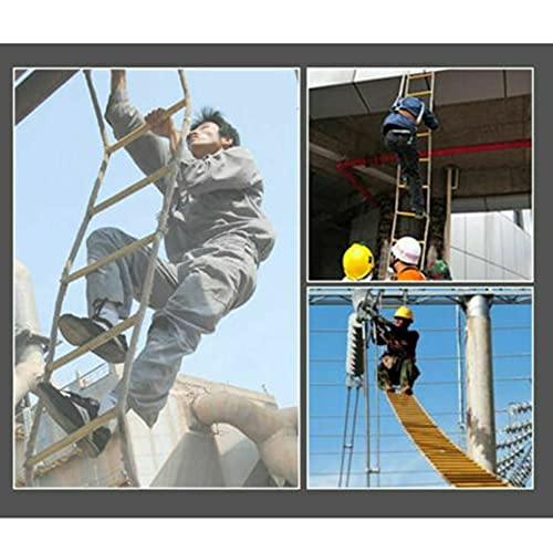Yyhj Rope Ladder Fire Escape Ladder,Portable Window Ladder,Evacuation Safety Soft Life Ladder Rope,For Roof,Playset,Swing Set,Tree House Or Fire Escape,Tested To 925 Pounds,Reusable (Size : 3M/9.8Ft) #TOP6