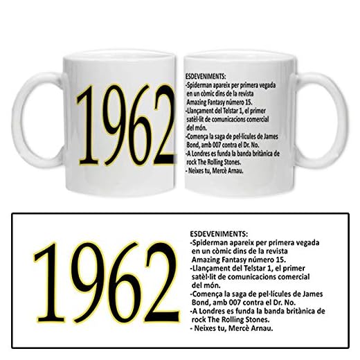 L'Informal Tazas acontecimientos años cumpleaños Eventos (1962) catalán