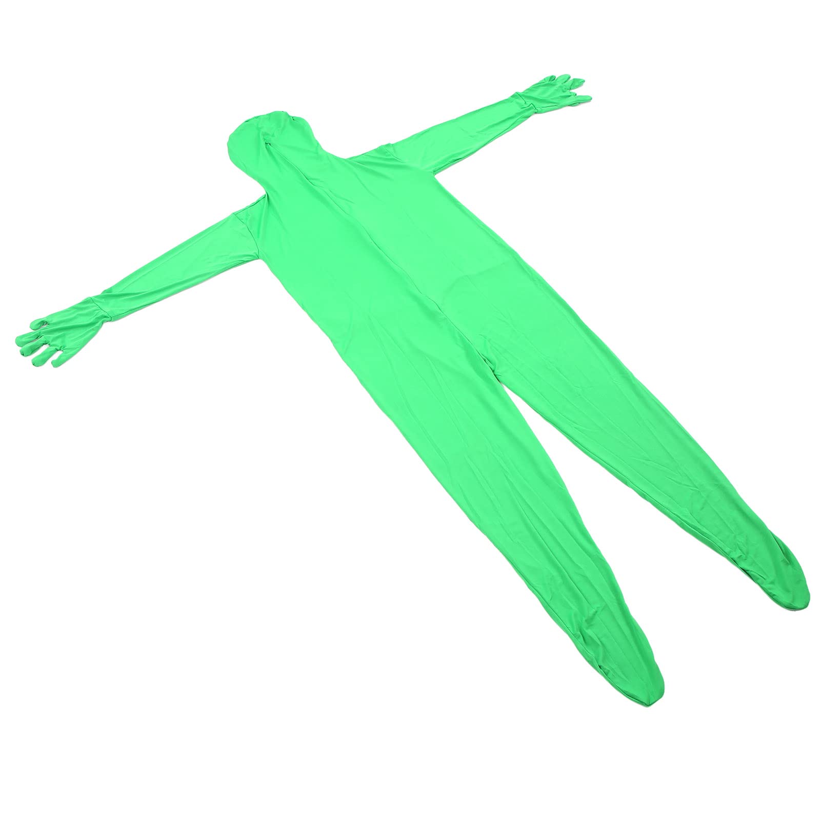 ubersweet Green Chromakey Bodysuit, Stretch Uniform Color Lightweight Washable Easy to Identify Chromakey Body Suit with Invisible Zipper for Photo Video Effect-picture-26
