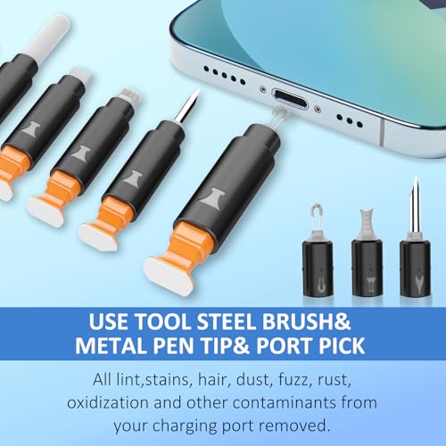 Ordilend for iPhone Cleaning Kit for Charging Port Cleaner, Multi-Tool iPhone Cleaner Repair Lightning Cable,Phone Cleaning Kit for iPhone,iPad,Connectors,Speaker, Airpod Cleaner Kit with Storage Case