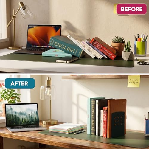 Image of LIBFRIEND Metal Non-Slip Bookends | Powder-Coated L-Shaped Book Holder for Desk, Office, Study Table and Library | Multicolour Options | Set of 2 (Black, S)